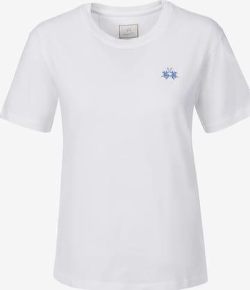 T-shirt fonctionnel La Martina en blanc : devant