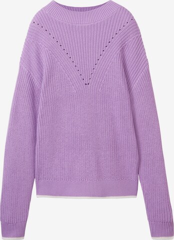 Pull-over TOM TAILOR DENIM en violet : devant