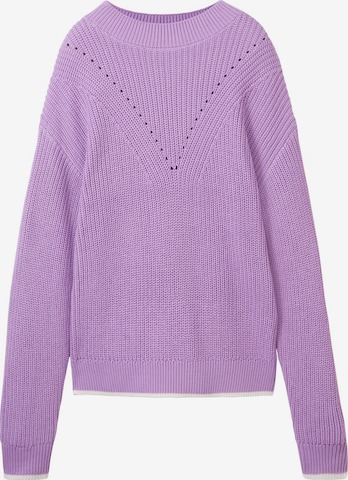 TOM TAILOR DENIM Sweater in Purple: front