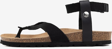 Bayton - Sandalias de dedo 'Spiral' en negro: frente