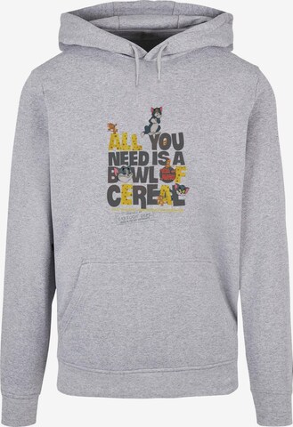 ABSOLUTE CULT Sweatshirt ' Tom and Jerry - All You Need Is' in Grey: front