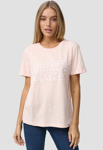 Recovered Shirt 'Star Wars Classic Logo' in Pink: front