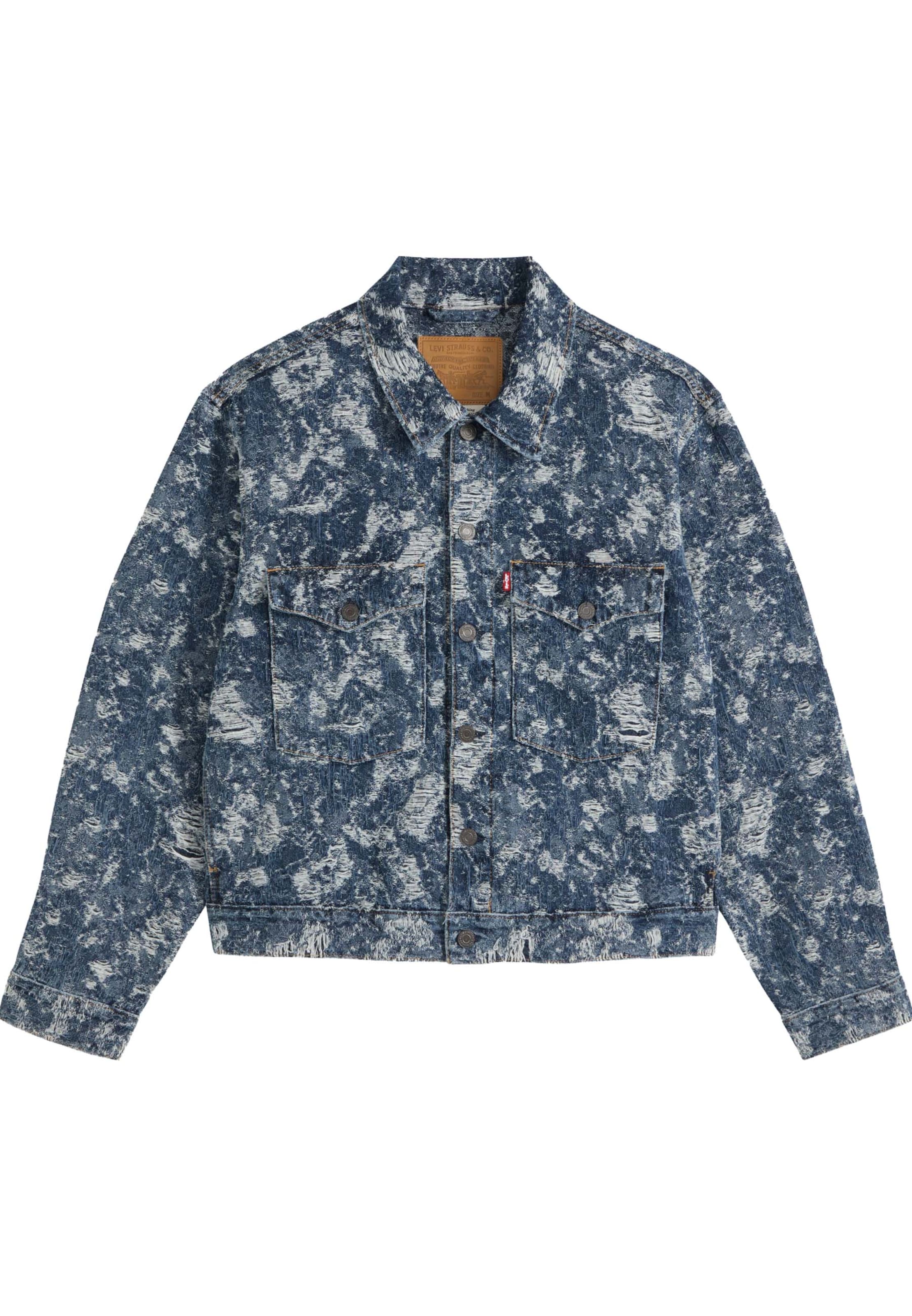 LEVI'S ® Jacke 'EMBARCADERO STATION' in S in enzian / taubenblau / offwhite, Produktansicht