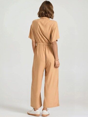 Funky Buddha Jumpsuit in Beige