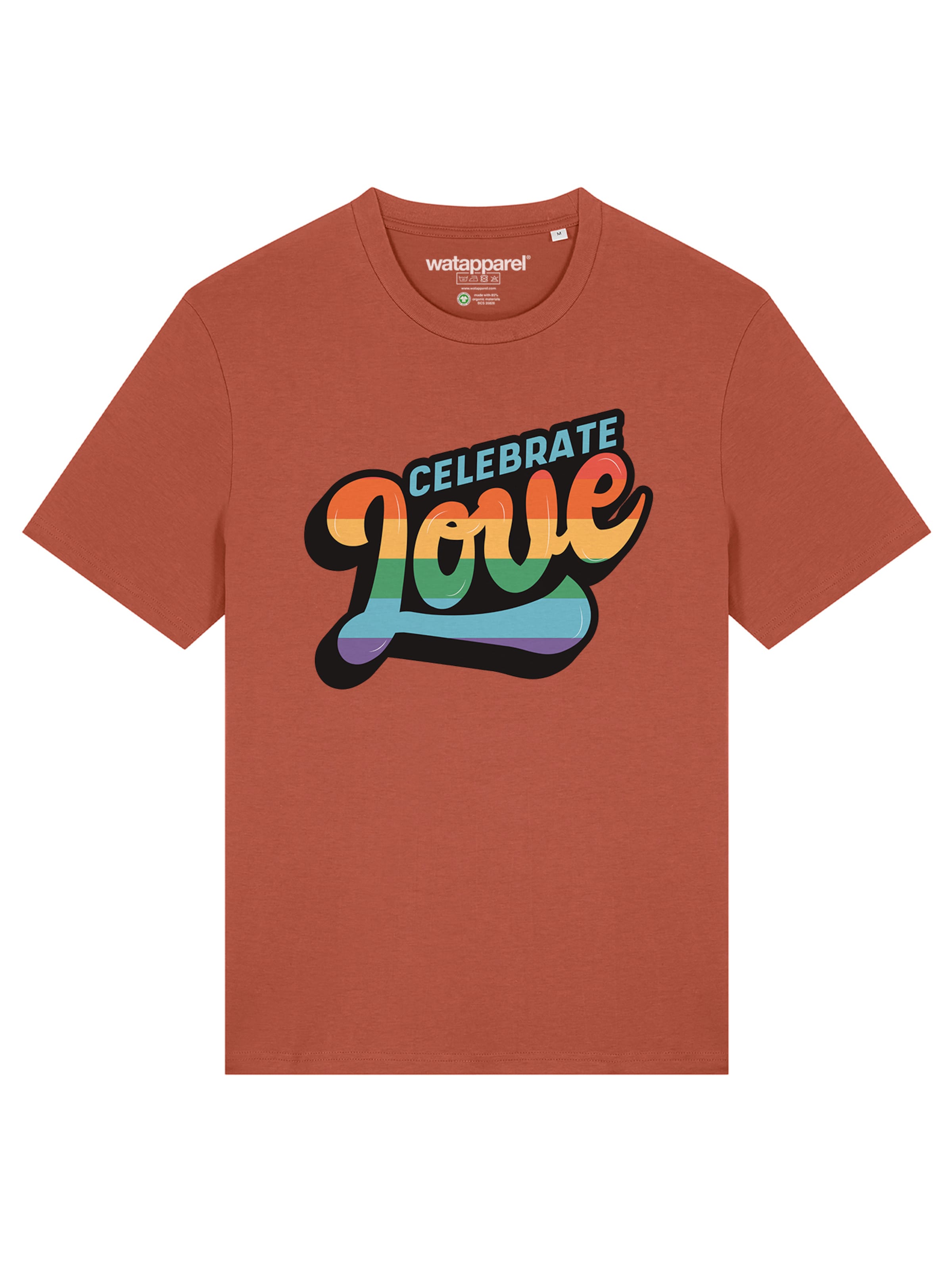Maglietta 'Celebrate Love' di Watapparel in rosso: frontale