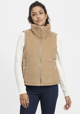 Oxmo Vest 'Videma' in Brown: front