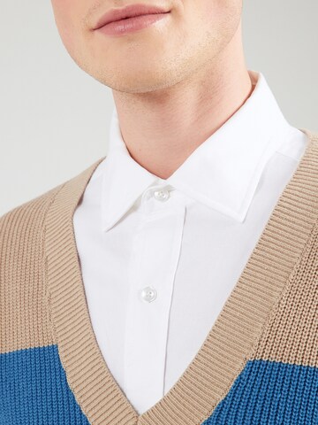 MOS MOSH Slim fit Button Up Shirt 'Marco' in White