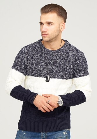 behype Sweater 'DAVAY' in Blue: front