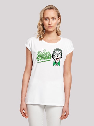 T-shirt 'DC Comis Superhelden Batman Joker The Clown Prince Of Crime' F4NT4STIC en blanc : devant