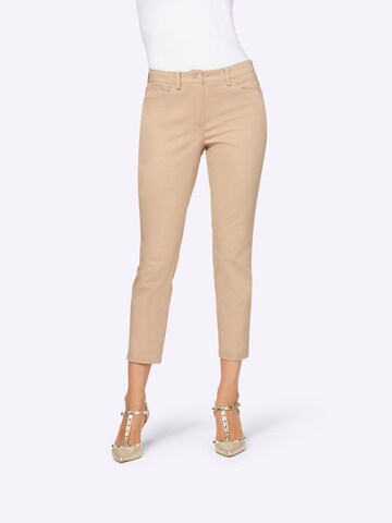 heine Slimfit Farkut värissä beige: etupuoli