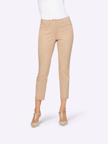 Coupe slim Jean heine en beige : devant