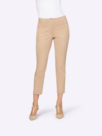 Slimfit Jeans di heine in beige: frontale