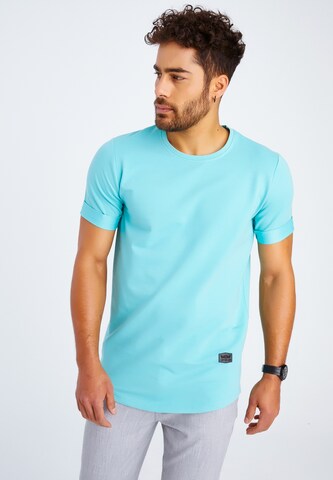 Leif Nelson T-Shirt Rundhals 'LN-6368' in Blau