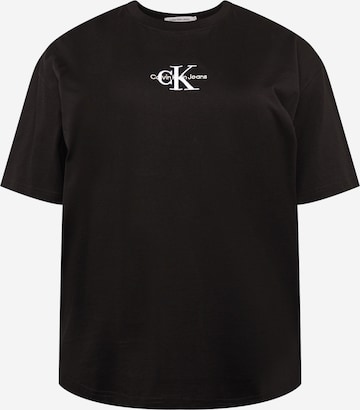 T-shirt Calvin Klein Jeans Curve en noir : devant