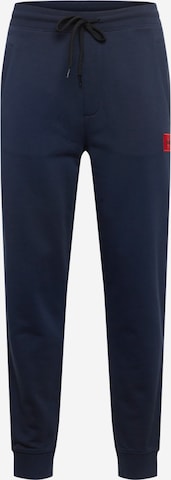 HUGO Red Tapered Trousers 'Doak' in Blue: front