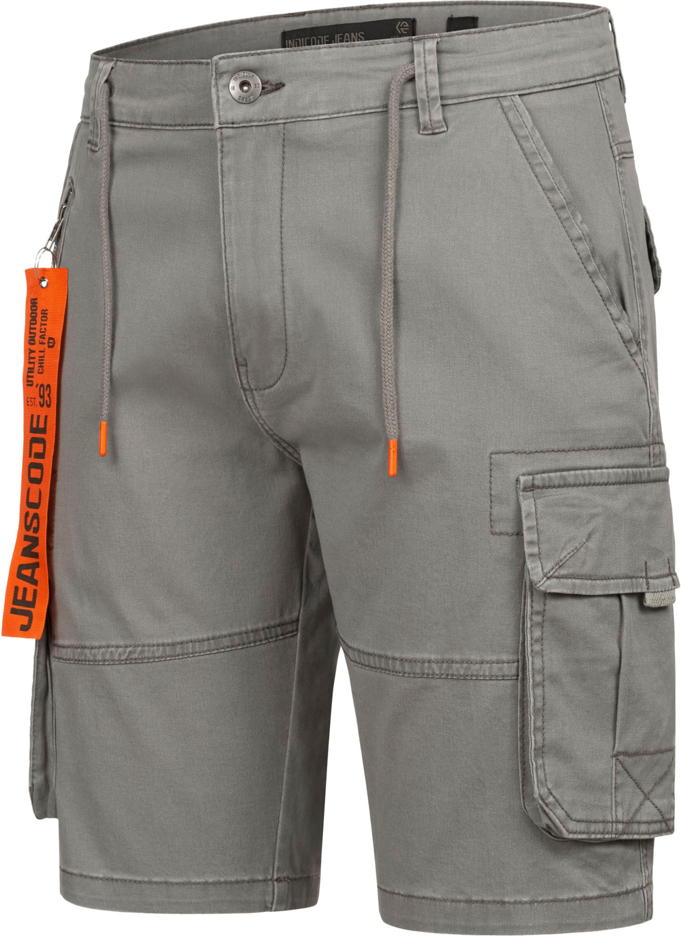 INDICODE JEANS Cargo Pants in Grey: front