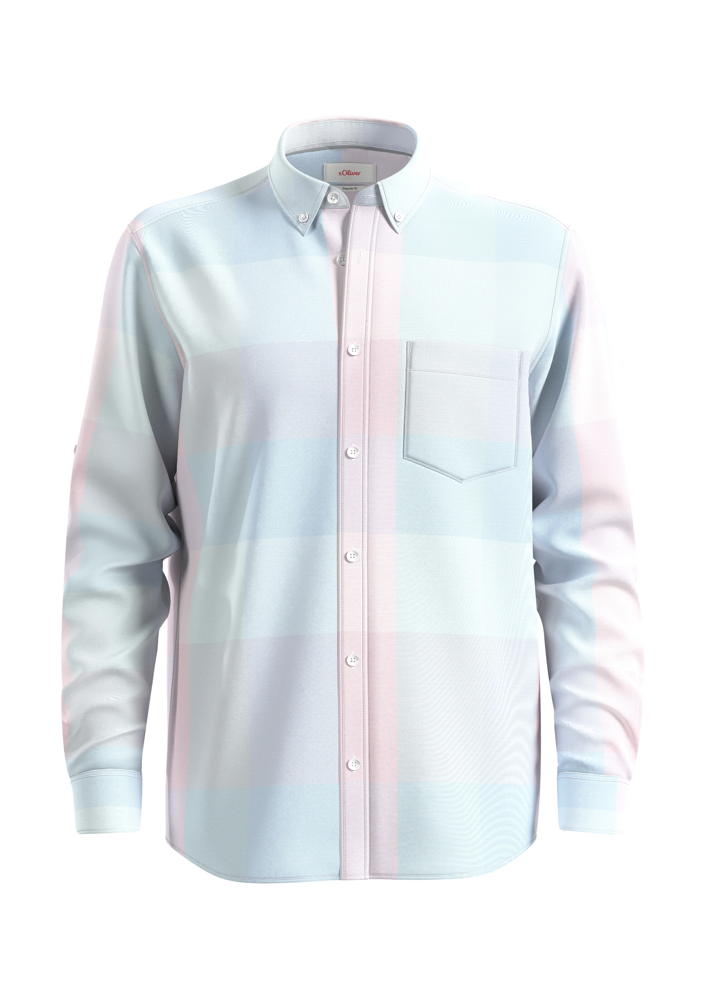 s.Oliver Regular fit Button Up Shirt in Pink: front