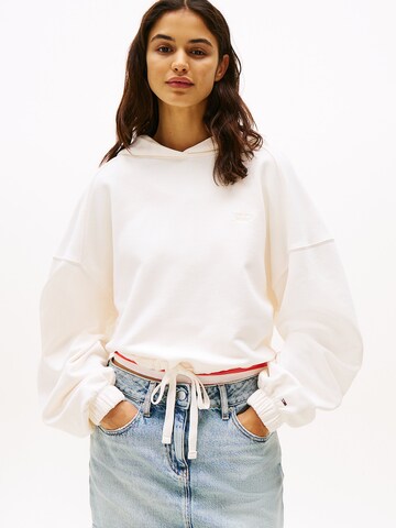 Sweat-shirt Tommy Jeans en blanc : devant