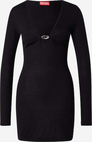 DIESELPletena haljina 'M-PLACKY' - crna boja: prednji dio