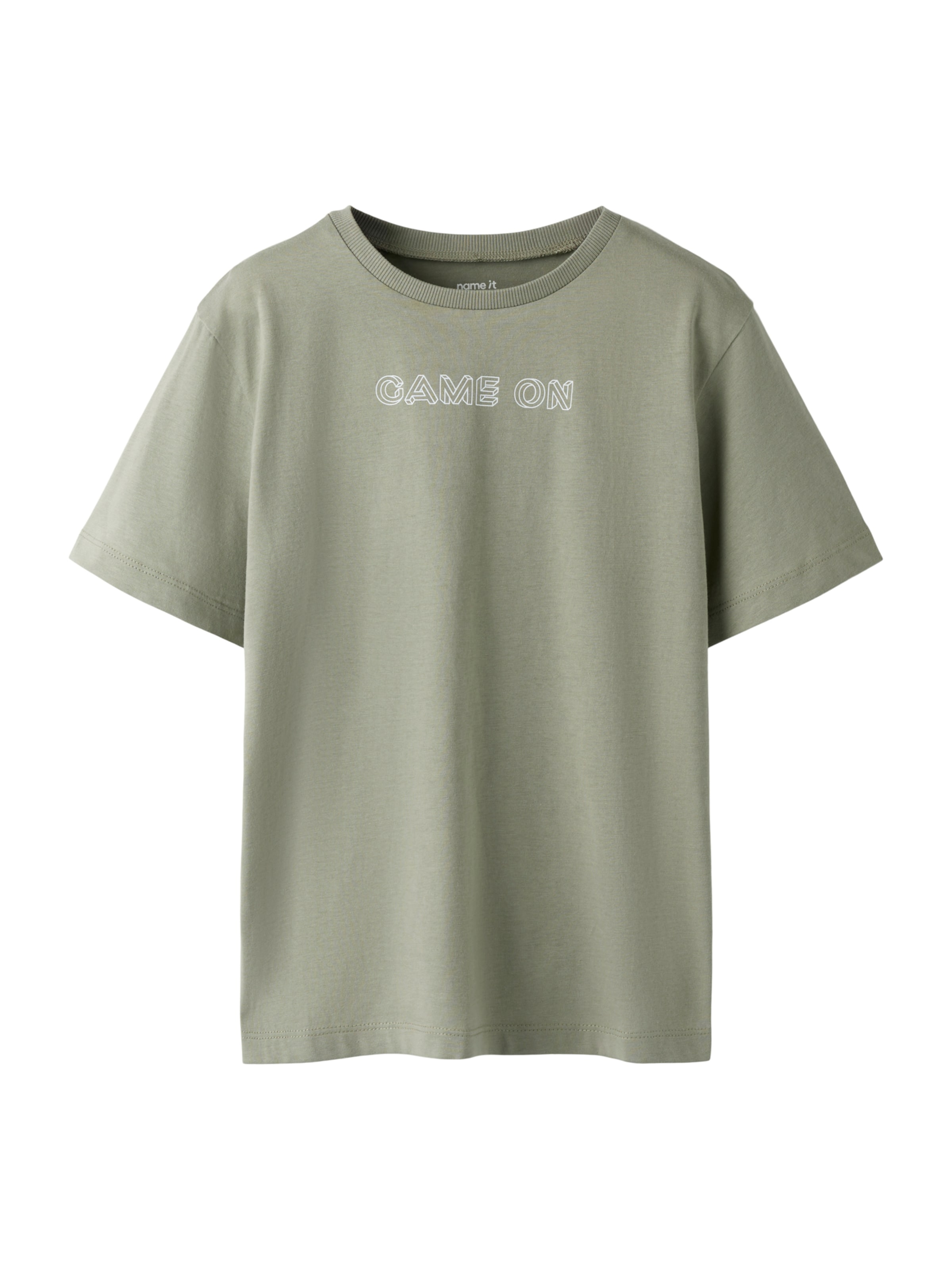 Tricou 'NKMVOTO' de la NAME IT pe gri: față