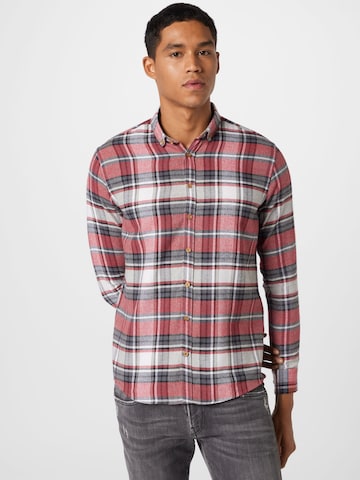 Kronstadt Regular fit Button Up Shirt 'Johan' in Red: front