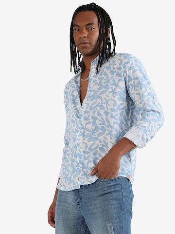 Campus Sutra Regular fit Button Up Shirt 'Kevin' in Blue