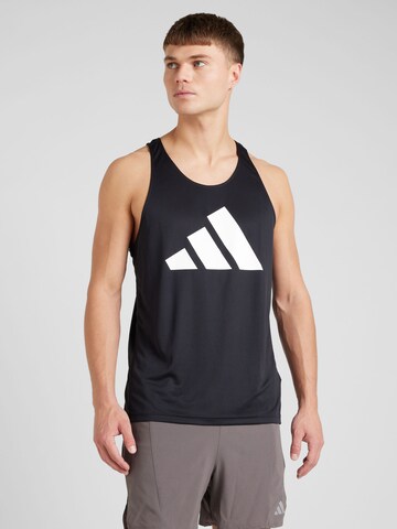 ADIDAS PERFORMANCE - Camisa funcionais 'RUN IT' em preto: frente