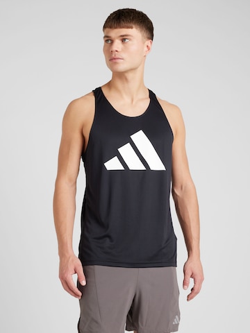 ADIDAS PERFORMANCE Functioneel shirt 'RUN IT' in Zwart: voorkant