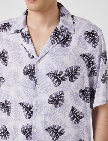 Koton Regular fit Button Up Shirt in Purple