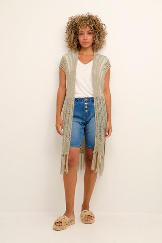 Cream Knit Cardigan in Beige