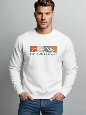 Neverless Sweatshirt 'Destination unknown' in White