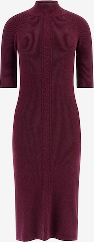 GUESS Knitted dress in Purple: front