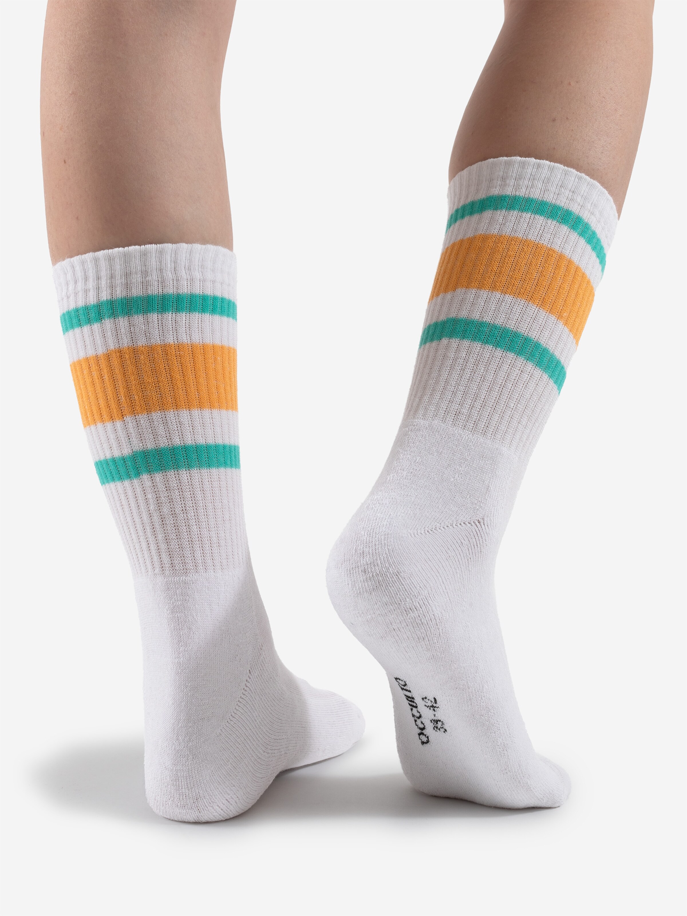 Calzino sportivo 'Tennis Steffi' di Occulto in bianco: frontale