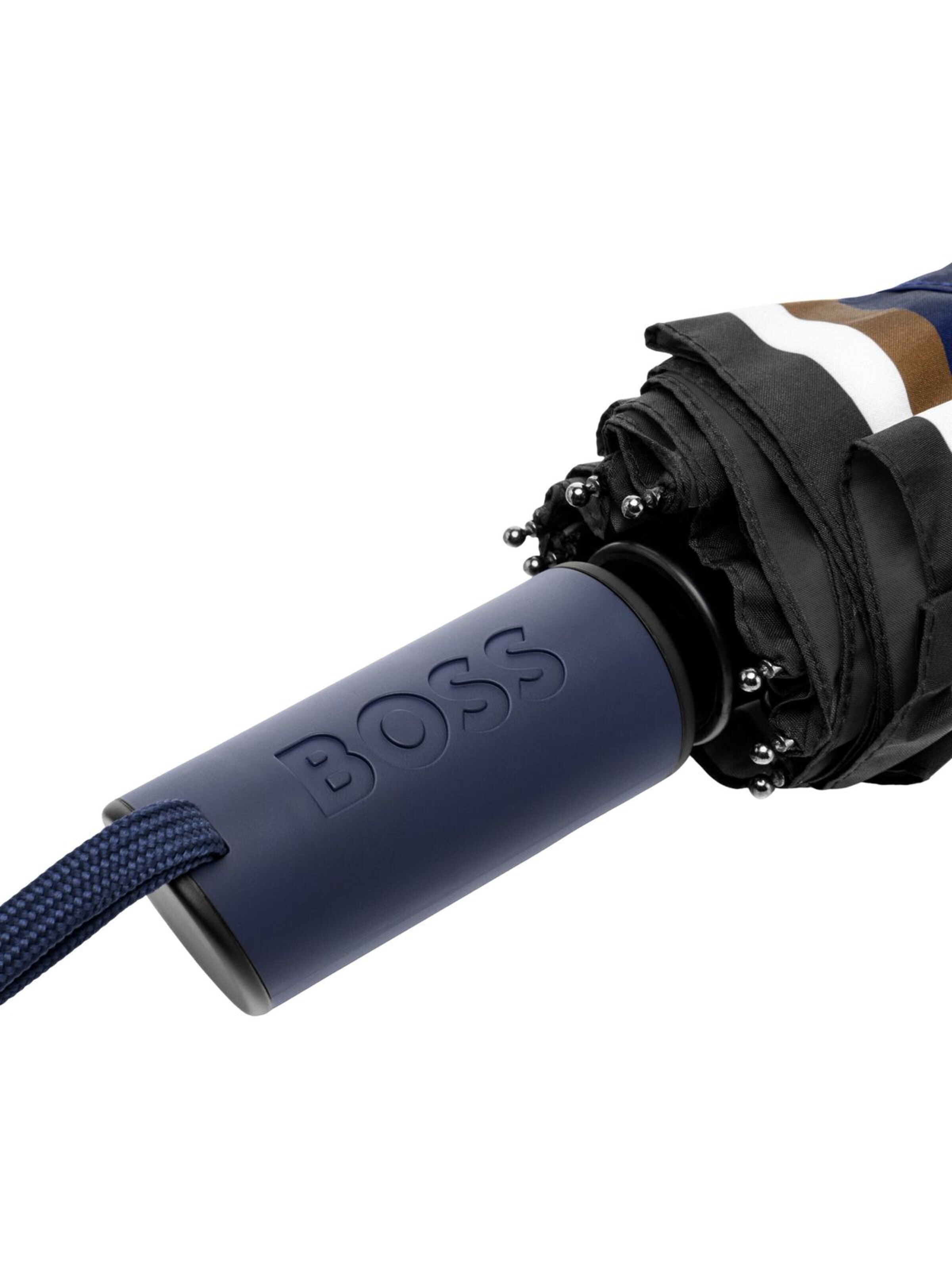 BOSS Paraplu 'Pocket umbrella Varsity' in Blauw