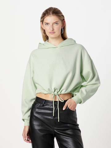 Sweat-shirt Calvin Klein Jeans en vert : devant