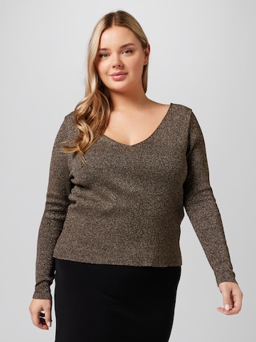 A LOT LESS Sweater 'Nina' in Brown: front