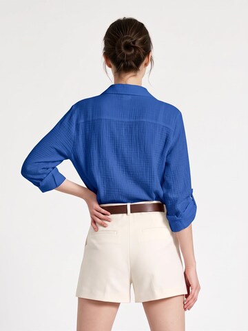 TorWeit Oversizeshirt 'Essential Cotton Shirt'‌‌‌‌ in Blau