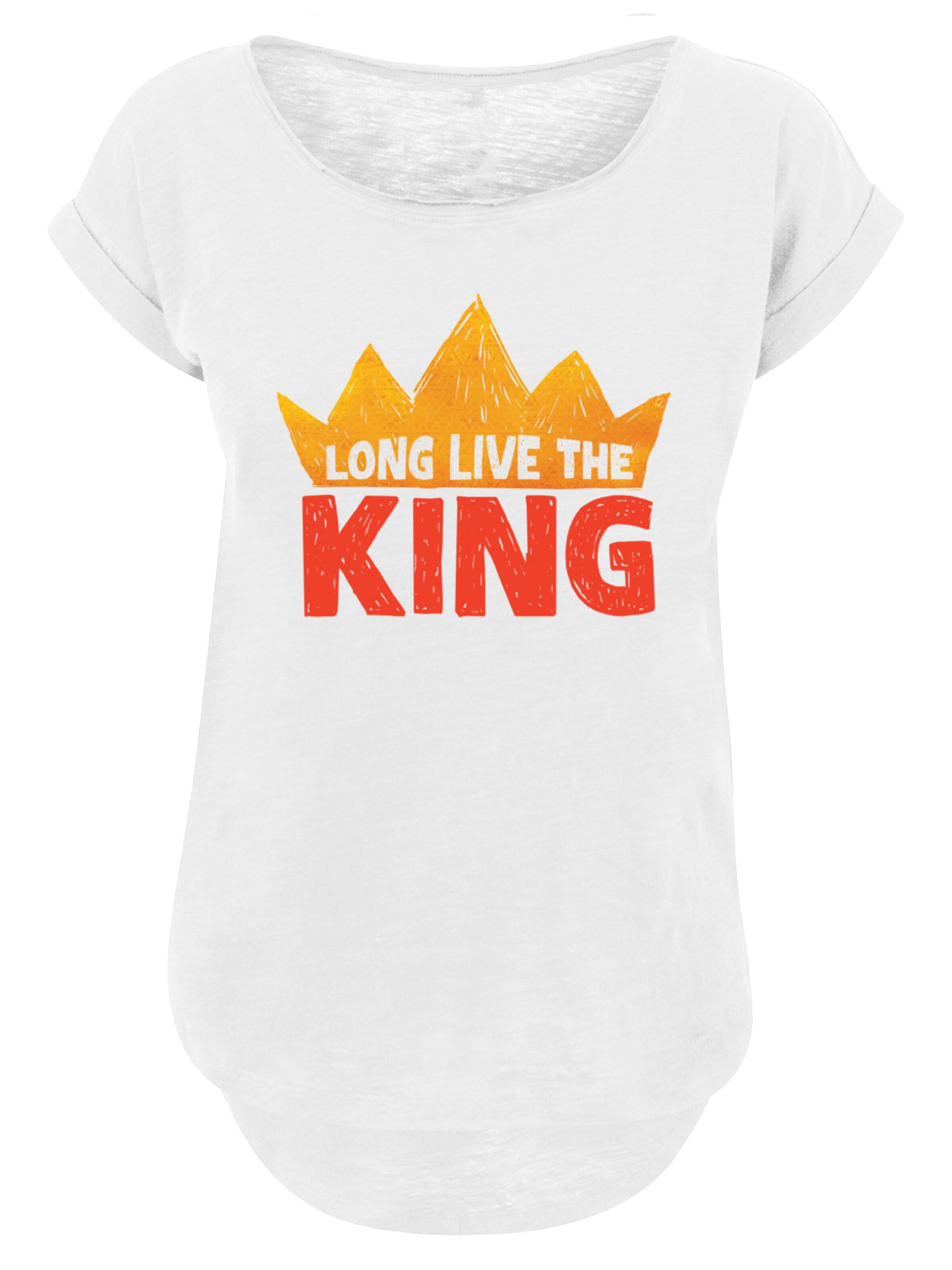 F4NT4STIC Shirt 'Disney König der Löwen Movie Long Live The King' in Weiß: Vorderseite