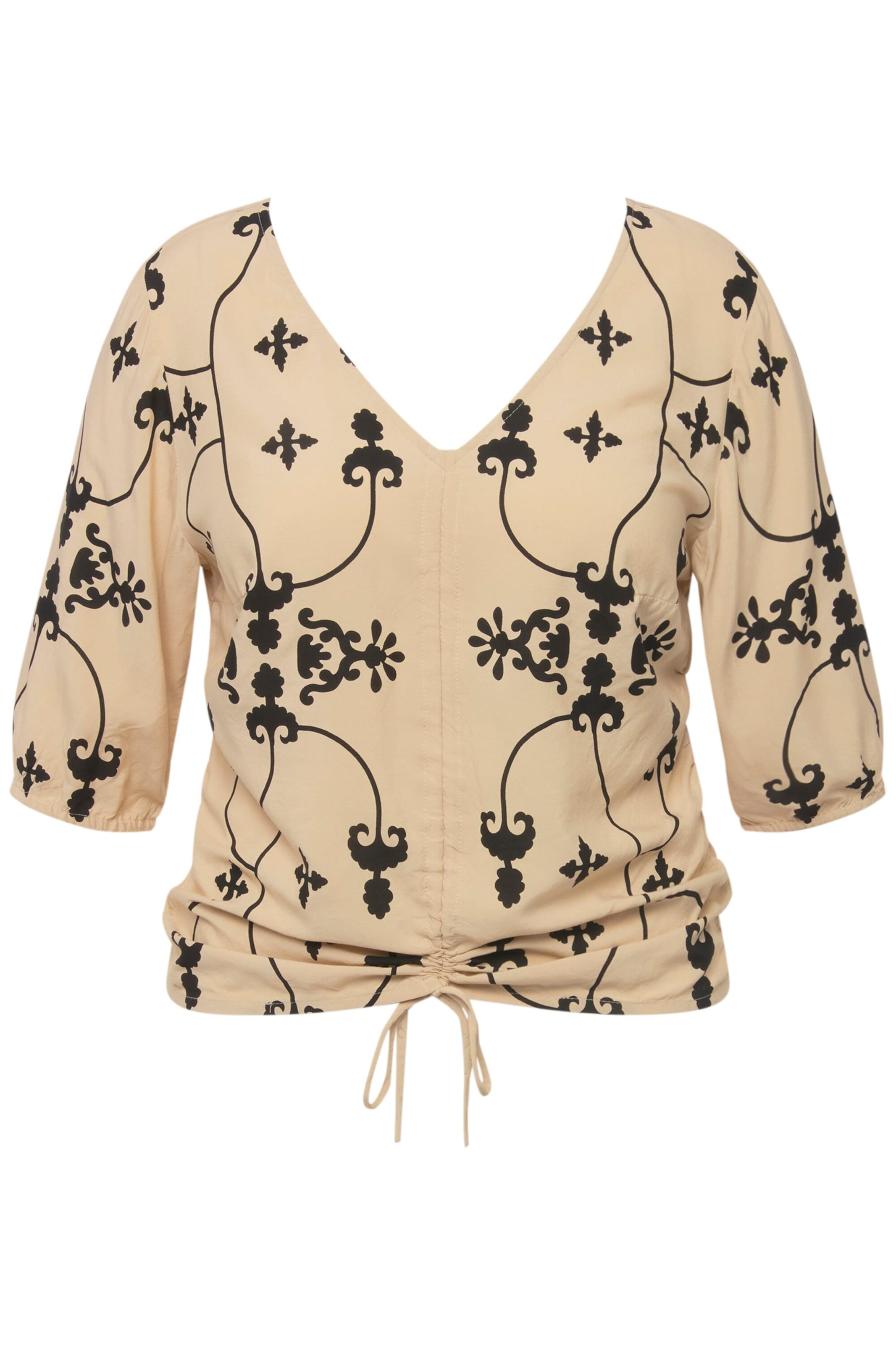 Studio Untold Blouse in Beige: voorkant