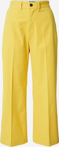 Polo Ralph Lauren Wide leg Παντελόνι με τσάκιση σε κίτρινο: μπροστά