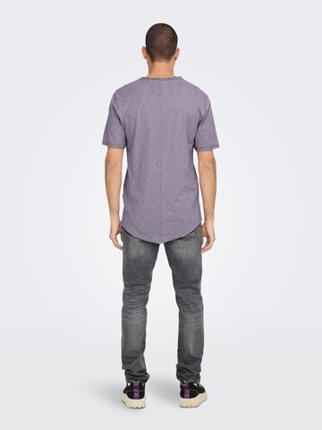 Only & Sons T-Shirt 'Benne' in Lila