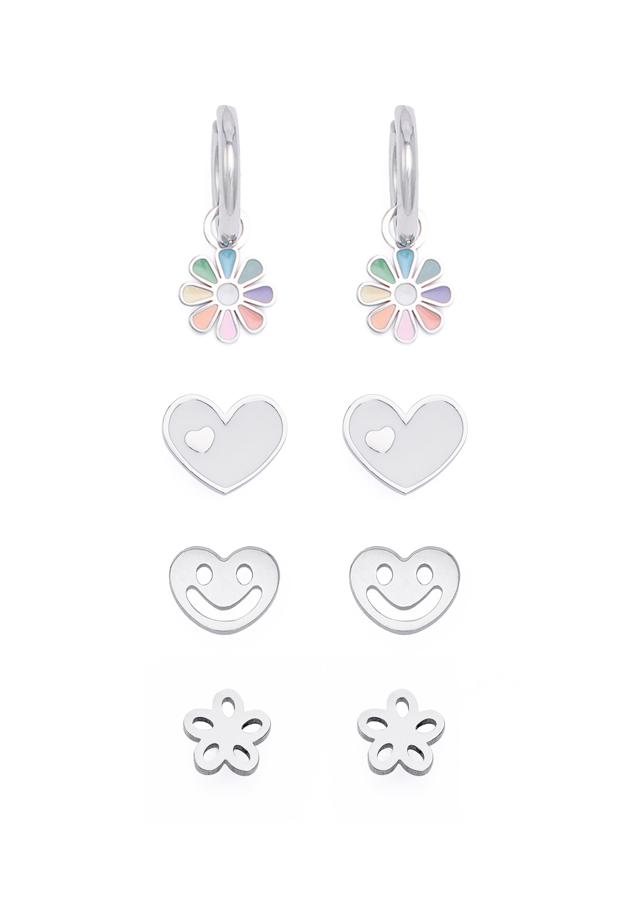 MYMO - Pendientes en plata: frente