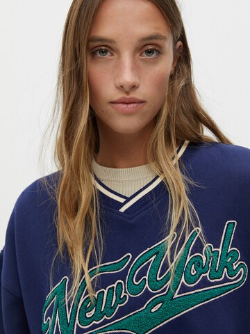 Pull&Bear Sweatshirt in Blauw