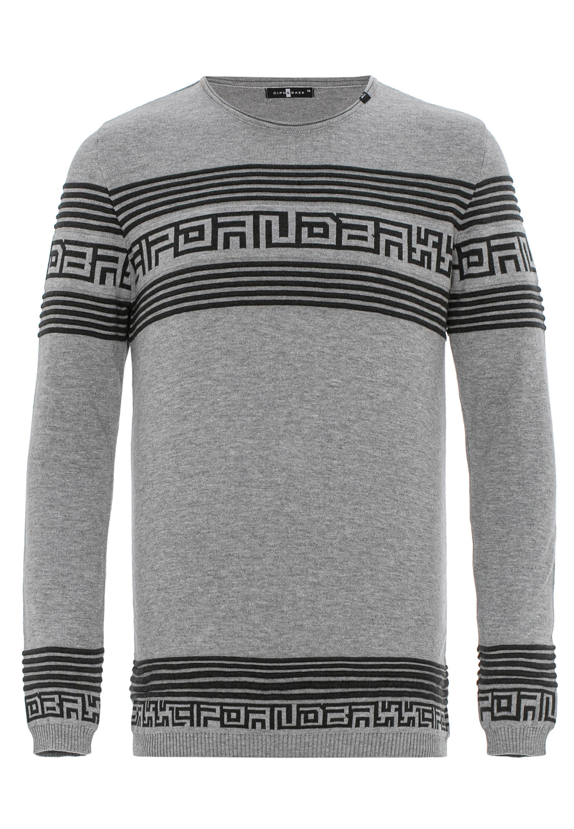 CIPO & BAXX Pullover in Grau: Vorderseite