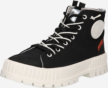 Palladium Boots 'SHOCK' in Zwart: voorkant