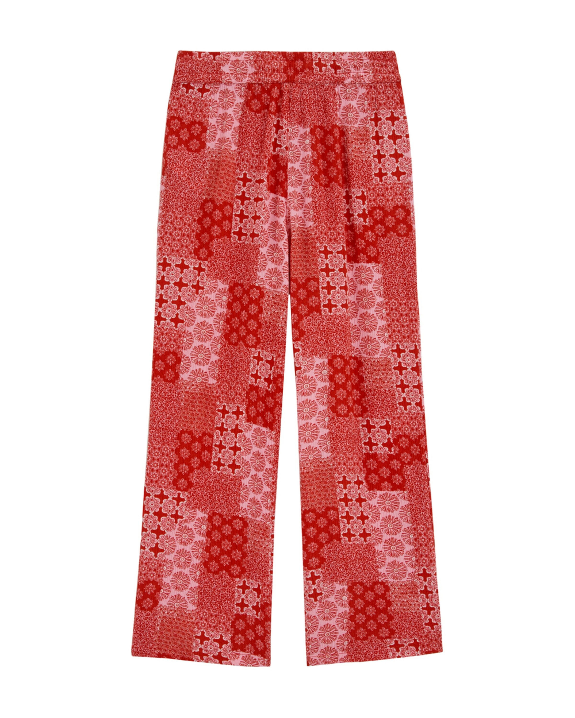 WE Fashion Ohlapna forma Hlače | rdeča barva