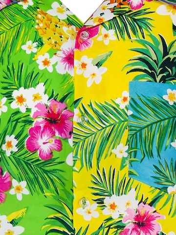 Camicia da donna 'Pineapple Flowers' di King Kameha in colori misti