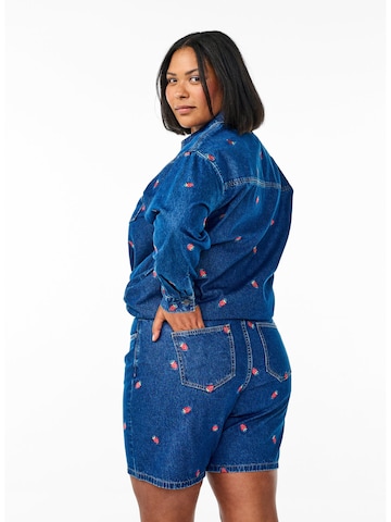 Zizzi regular Jeans 'Jeva' i blå