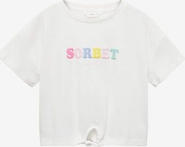 T-Shirt 'DAY' MANGO KIDS en blanc : devant