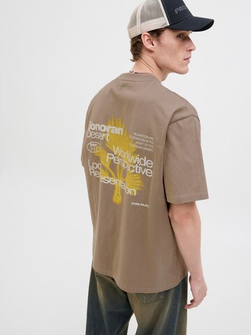 JACK & JONES T-Shirt in Braun: Vorderseite